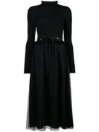 Red Valentino Plumetti Midi Dress - Black