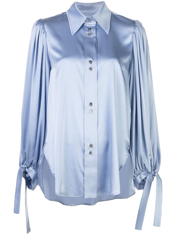 Ellery Monpi Balloon-sleeve Shirt - Blue