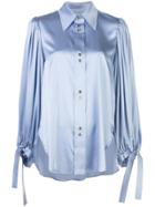 Ellery Monpi Balloon-sleeve Shirt - Blue