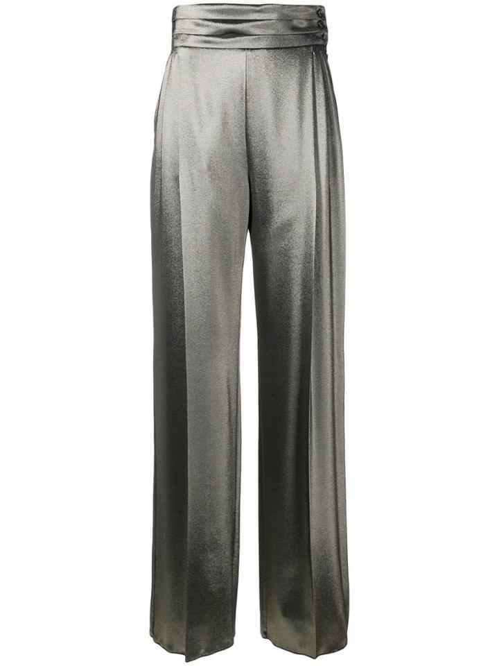 Max Mara High-waist Flared Trousers - Gold