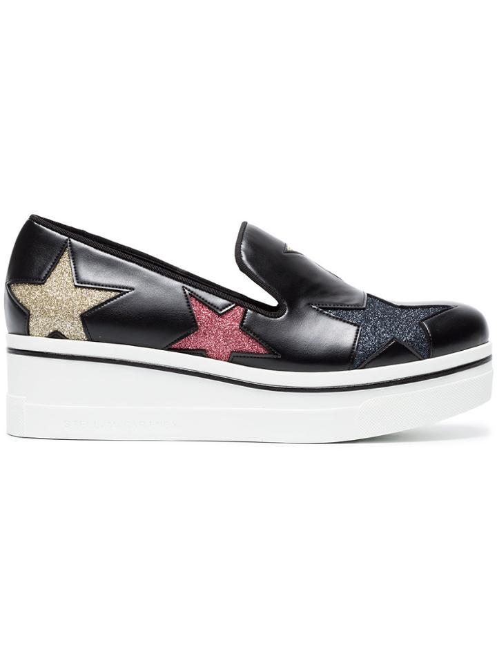Stella Mccartney Black Binx Star Print 45 Platforms