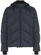 Prada Chevron Quilted Feather Down Jacket - Blue
