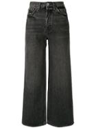 Re/done High-rise Wide-leg Jeans - Grey