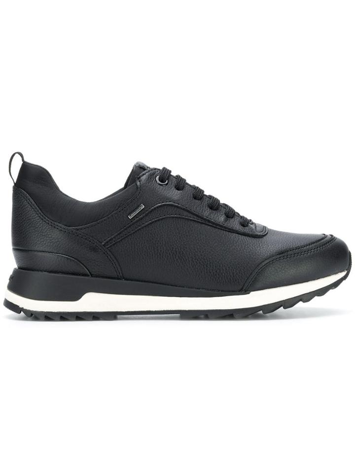 Geox Smooth Lace-up Sneakers - Black