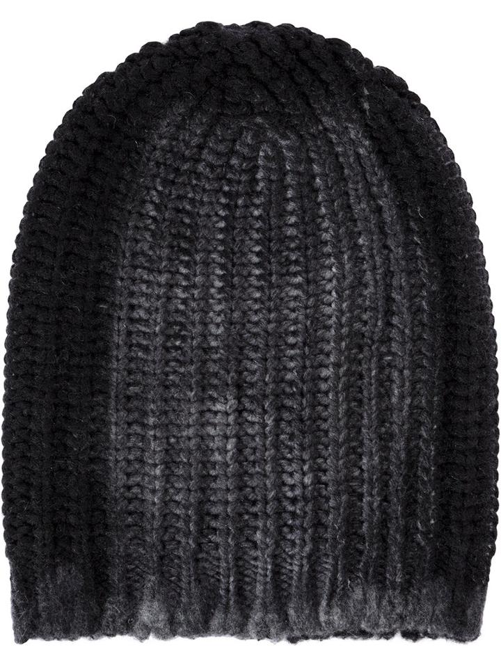 Avant Toi - Ribbed Beanie - Men - Cashmere/merino - One Size, Black, Cashmere/merino