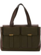Yves Saint Laurent Vintage Double Pocket Tote, Women's, Brown