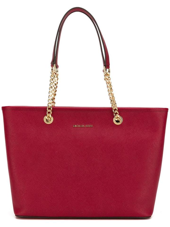 Michael Michael Kors Double Chain Straps Tote, Women's, Red