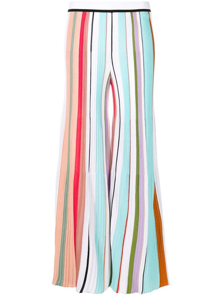 Missoni Striped Pleated Palazzo Trousers - Blue