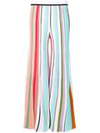 Missoni Striped Pleated Palazzo Trousers - Blue