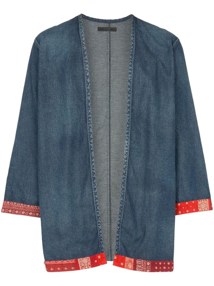 Sophnet. Bandana-trim Kimono-style Jacket - Blue