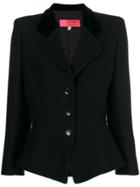 Emanuel Ungaro Vintage 1990's Fitted Buttoned Jacket - Black