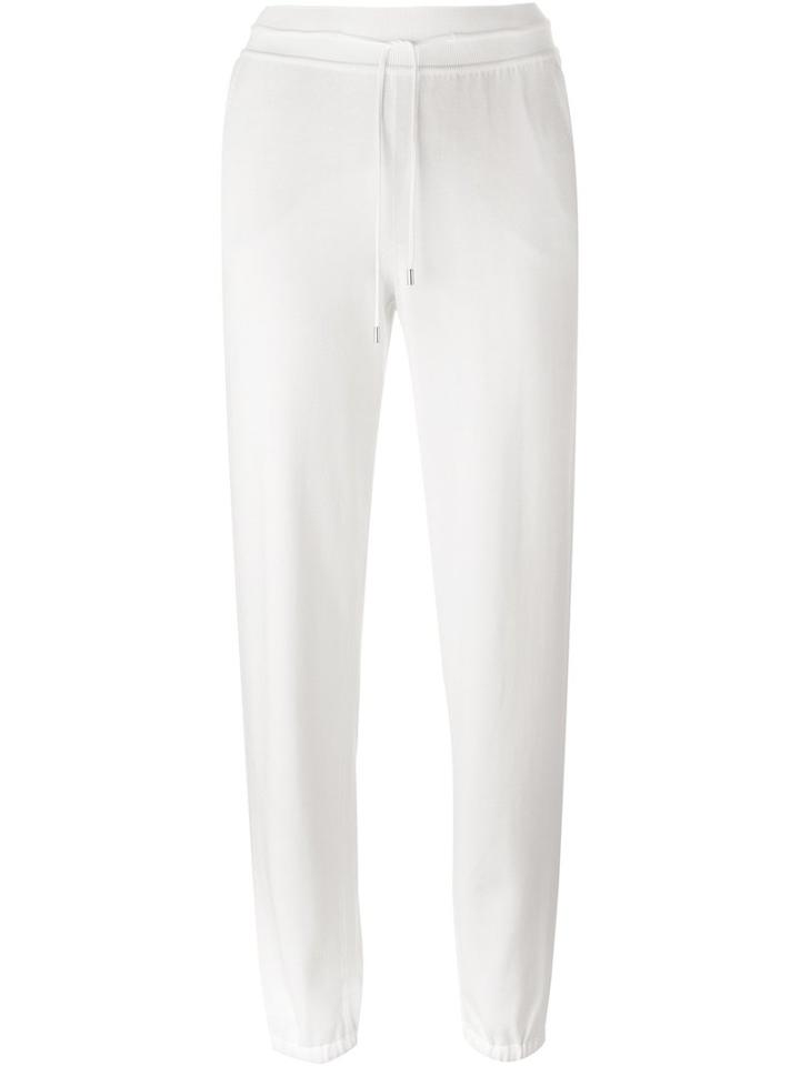 Loro Piana Track Pants, Women's, Size: 38, White, Silk/cotton