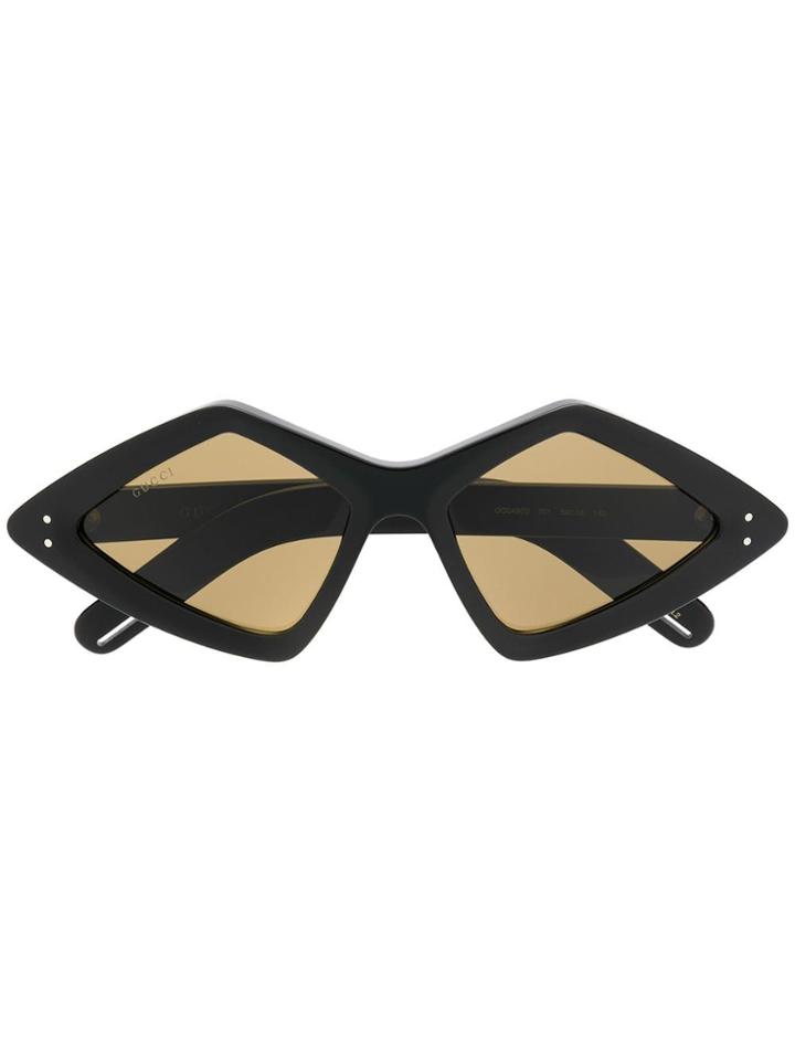 Gucci Eyewear Diamond Frame Sunglasses - Black