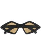 Gucci Eyewear Diamond Frame Sunglasses - Black