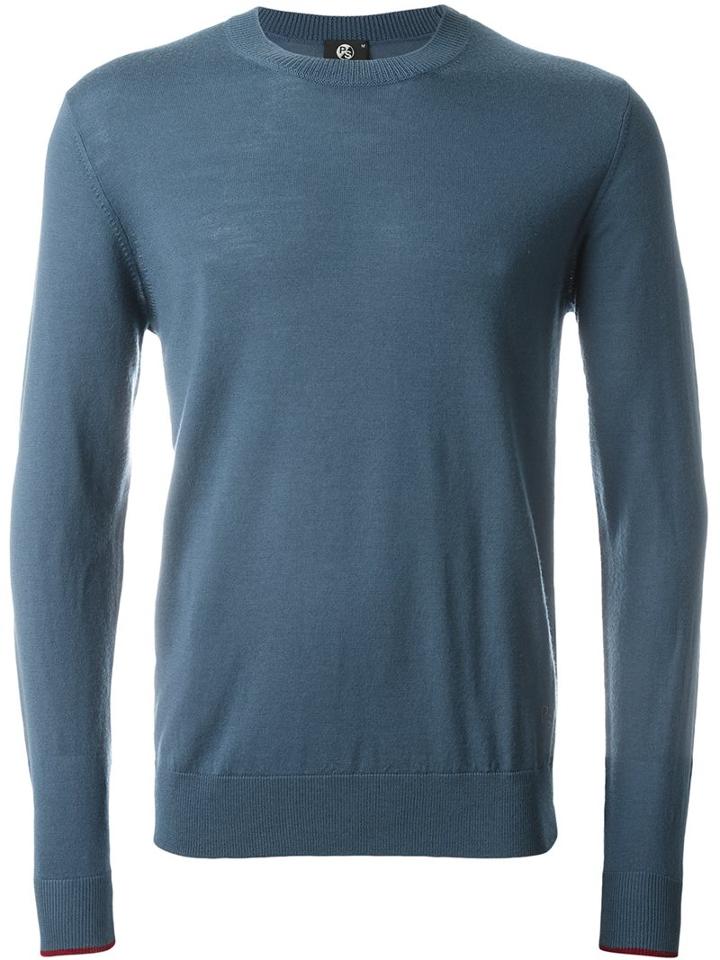 Ps By Paul Smith Classic Crew Neck Jumper, Men's, Size: Xxl, Grey, Merino