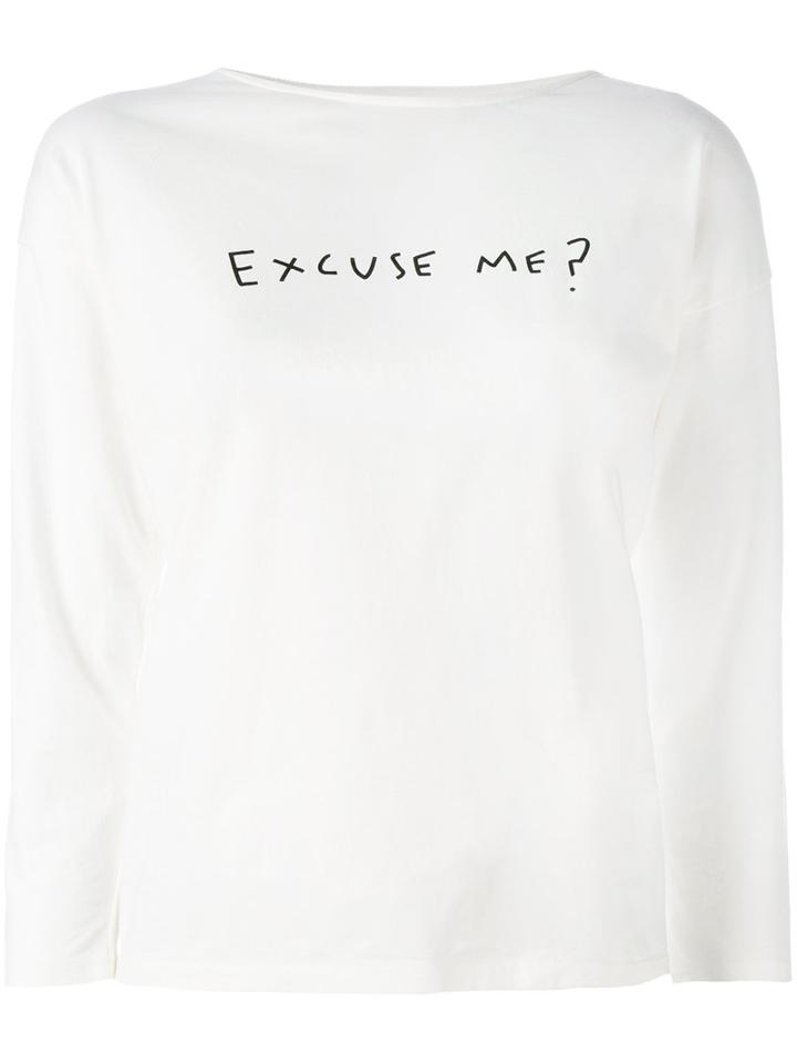 Chinti And Parker - Slogan Printed Top - Women - Organic Cotton - M, White, Organic Cotton