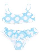 Mc2 Saint Barth Kids Halo Polka-dot Bikini - Blue