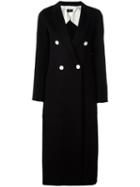 Joseph Buttoned Long Coat, Women's, Size: 36, Black, Wool/cashmere/viscose/cotton