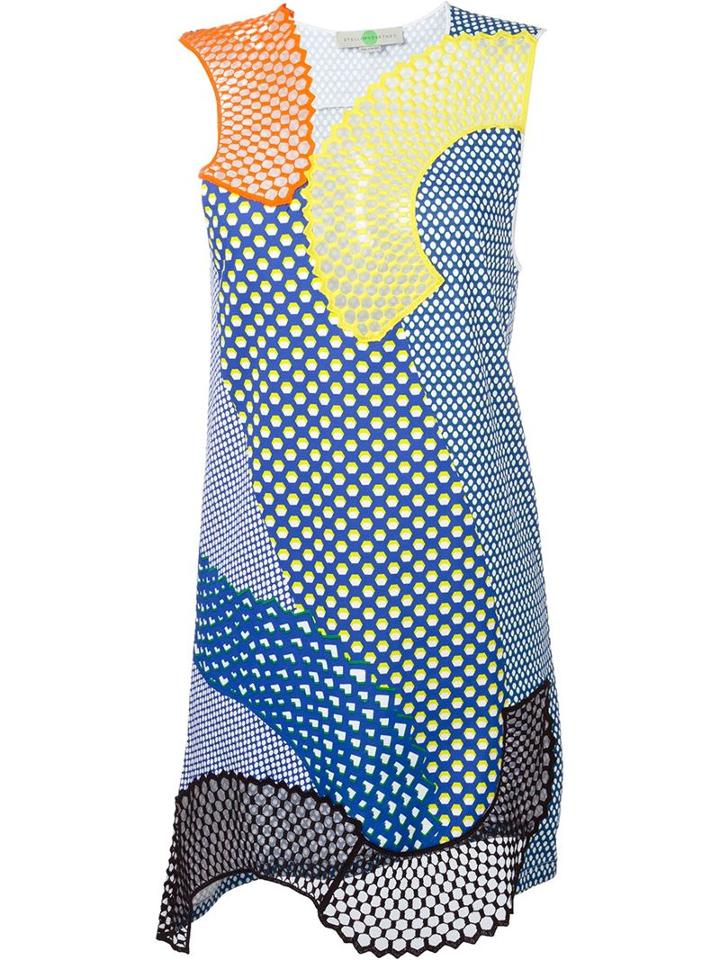 Stella Mccartney 'mesh Mix' Sleeveless Dress