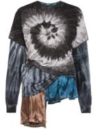 Collina Strada Contrast Tie Dye Top - Black