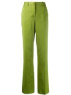 Versace High-waisted Flared Trousers - Green