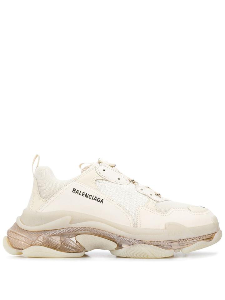 Balenciaga Triple S Clear Sole Sneakers - Neutrals