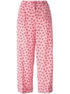 P.a.r.o.s.h. Sting Star Print Trousers, Women's, Pink/purple, Silk/spandex/elastane