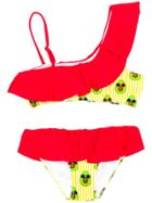 Mc2 Saint Barth Kids Teen Ruffled Bikini Set - Red