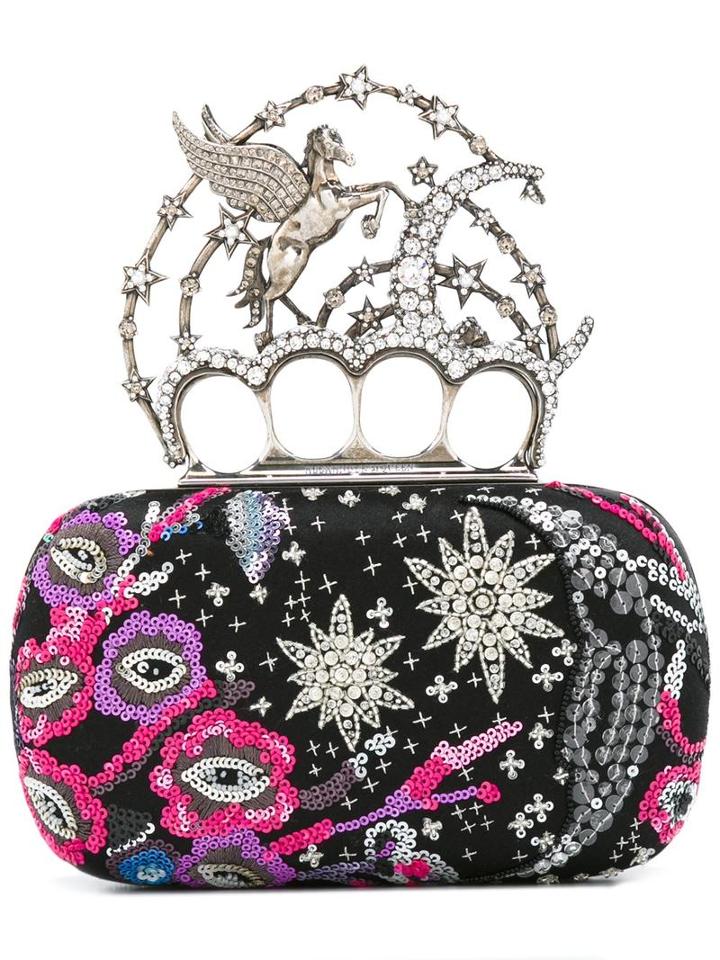 Alexander Mcqueen Night Dream Box Clutch, Women's, Black