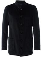 Mp Massimo Piombo Buttoned Jacket, Men's, Size: 50, Black, Cupro/cotton