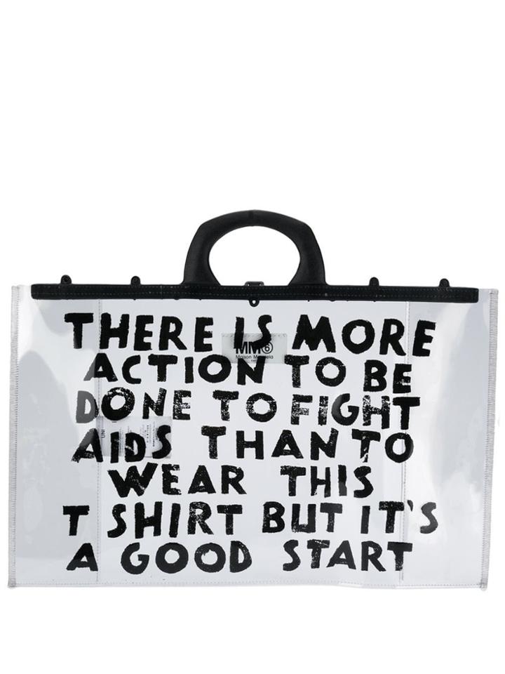 Mm6 Maison Margiela Charity Capsule Shopper Tote - White