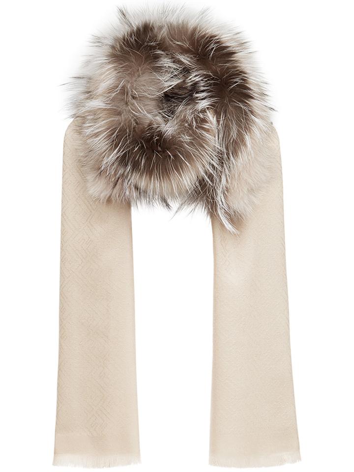 Fendi Frayed Scarf - Nude & Neutrals