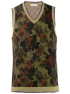 Etro Floral-knit Vest - Green