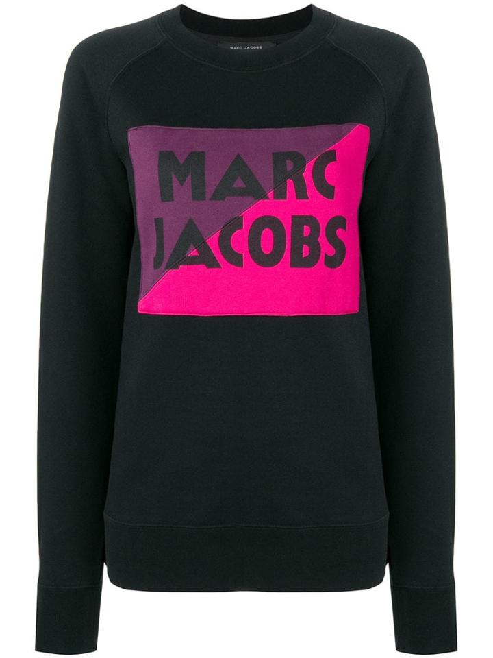 Marc Jacobs Logo Colour-block Sweater - Black