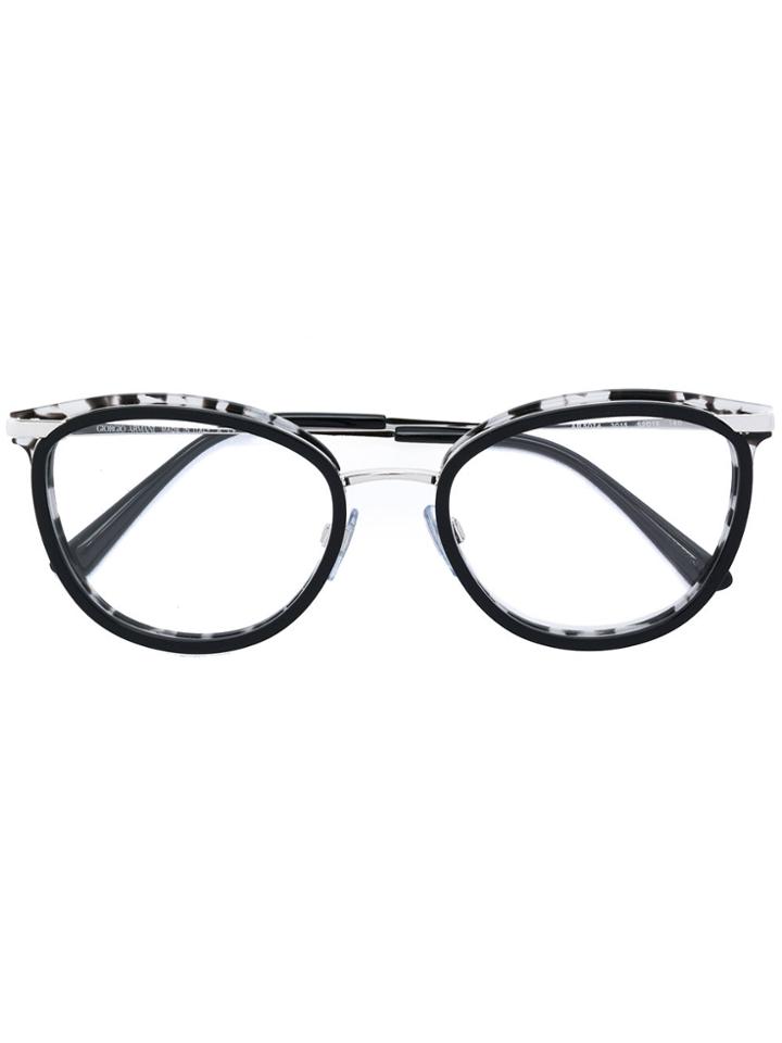 Giorgio Armani Large Round Frames - Black