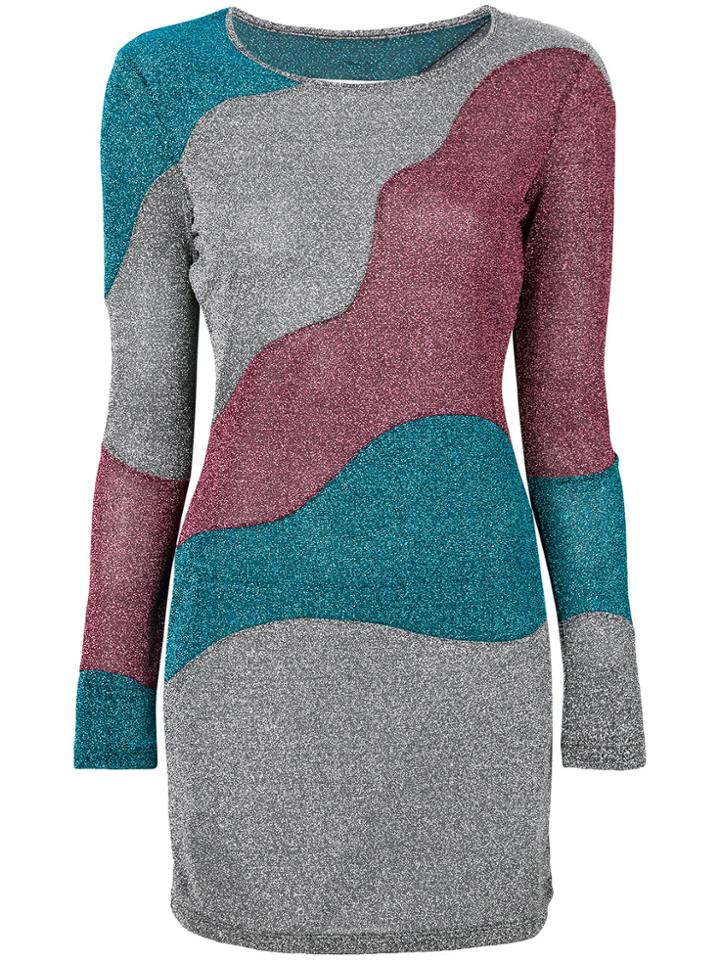 Mm6 Maison Margiela Colour Block Jumper - Metallic