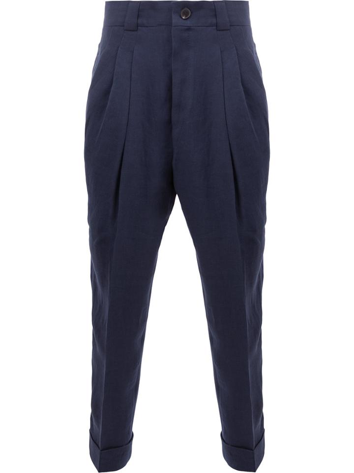 Haider Ackermann High-rise Tapered Trousers - Blue