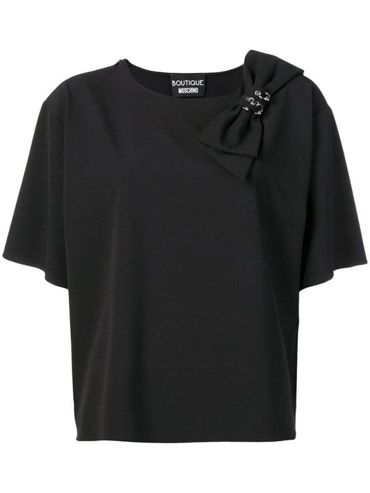 Boutique Moschino Black Bow T-shirt