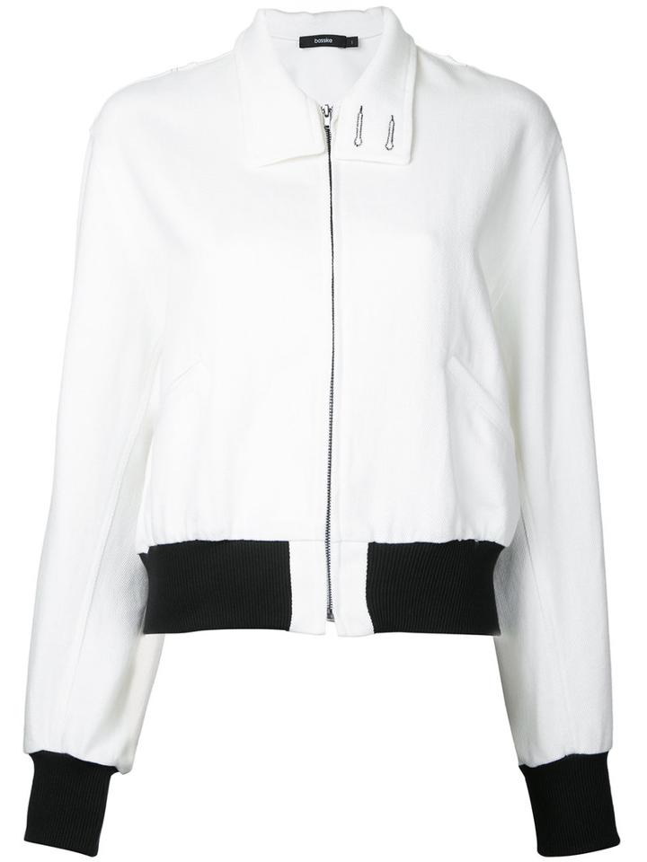 Bassike - Denim Bomber Jacket - Women - Cotton - 8, White, Cotton