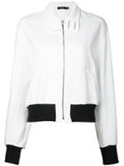 Bassike - Denim Bomber Jacket - Women - Cotton - 8, White, Cotton