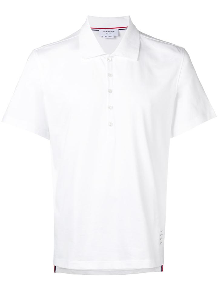 Thom Browne Classic Button Polo Shirt - White