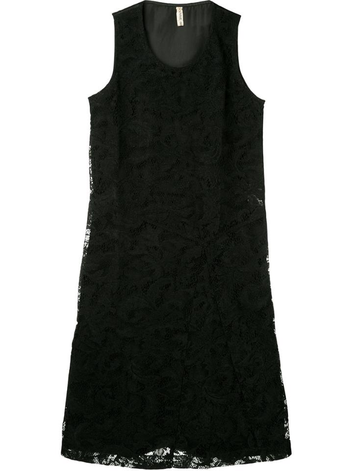 Comme Des Garçons Vintage Lace Flared Midi Dress - Black
