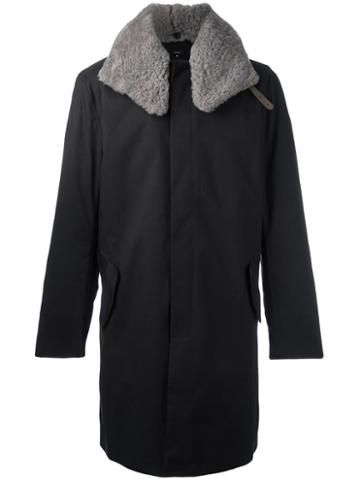 Norwegian Rain 'moscow' Coat, Men's, Size: Large, Black, Recycled Polyester/sheep Skin/shearling/polyester/spandex/elastane