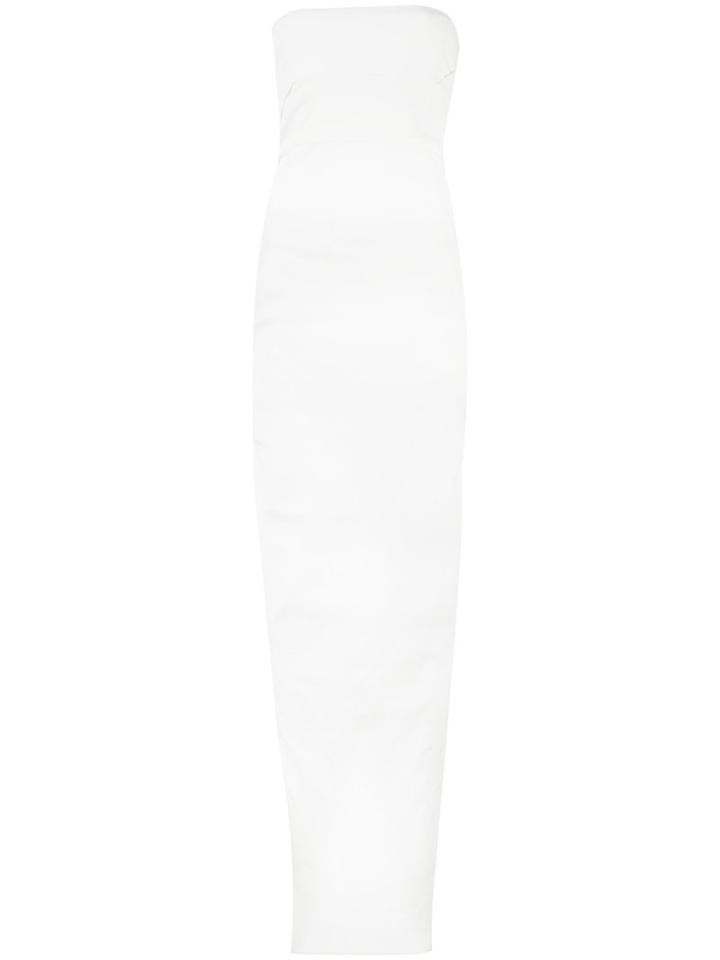 Rick Owens Strapless Gown, Women's, Size: 40, White, Cotton/spandex/elastane/viscose