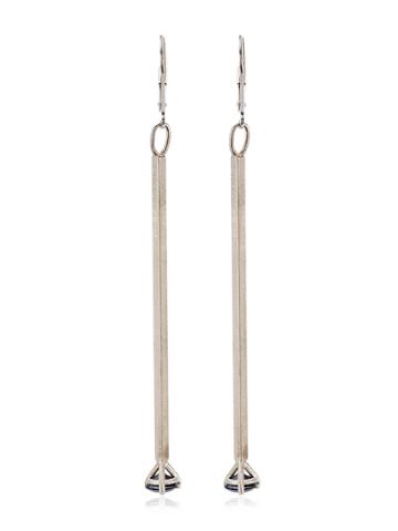 Jelena Behrend Black Crystal Silver Earrings - Metallic
