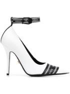 Versace Ankle Strap Pumps - White