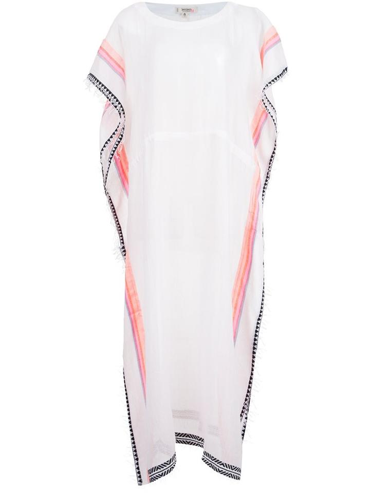 Lemlem 'nadia' Side Open Flutter Cover-up Dress, Women's, Size: Medium, White, Cotton/acrylic