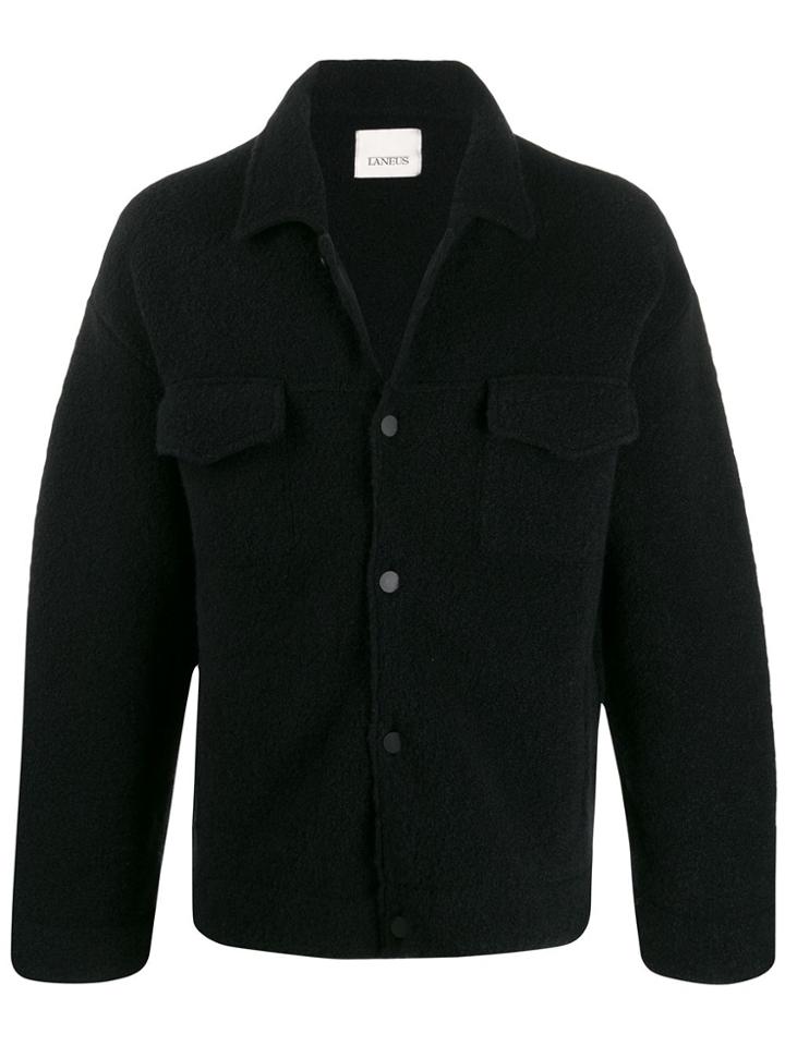 Laneus Loose Fit Bouclé Jacket - Black