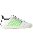 Dsquared2 Striped Criss-cross Laced Sneakers - White
