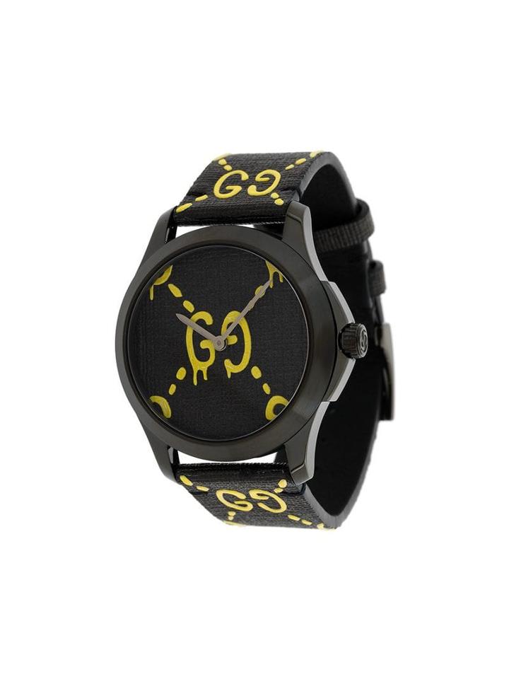 Gucci Black Yellow Guccighost G-timeless Watch